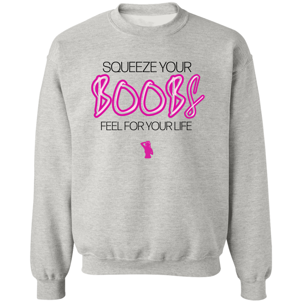 Squeeze Your Boobs Sweater Light Gray