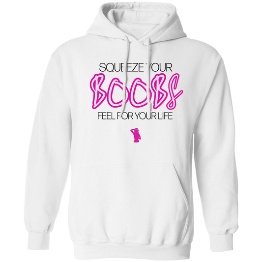 Squeeze Your Boobs Unisex Hoodie White